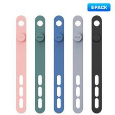 Silicone Cable Ties Assorted Color Reusable Heavy Duty Cable Organizer Managemen picture