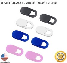 8PCS Black,Whie,Blue,Pink  WebCam Cover Slide Camera Privacy Security Protect  picture