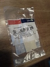 8 Leviton Snap-In Ivory MOS Wallplate Blank Insert Module 1.5 Unit 41294-2BI picture
