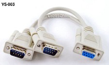8in DB9 Female to 2x DB9 Male Serial Y Splitter Cable   picture