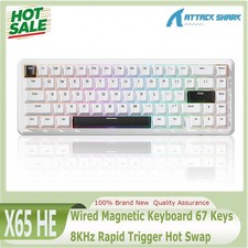 ATTACK SHARK X65HE Wired Magnetic Keyboard 67 Keys 8KHz Rapid Trigger Hot Swap picture