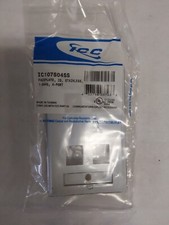 ICC Faceplate, ID, Stainless, 1-Gang, 4-Port IC107S04SS QTY:20 picture