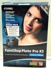 NEW IN BOX:  Corel PaintShop Photo Pro x3 Limited Edition  Win 7 Vista XP DVD picture