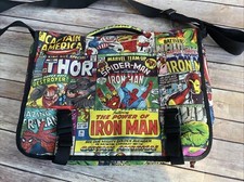 Marvel Avengers Laptop Messenger Bag Holds 15” Laptop Comic Book Retro Look picture