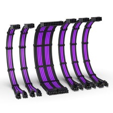 EZDIY-FAB 16AWG PSU Extension Kit, 300MM, 300 millimeters, Black Purple picture