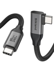 80Gbps USB 4 for Thunderbolt 5 Cable Right Angle 240W 6.6FT picture