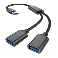 USB Splitter 1 in 2 Out,USB Male to Dual USBA Female Y Splitter picture
