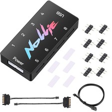 8 Port 5v 3Pin ARGB Controller SATA Powered Fan Hub Interface 8 Channel ARGB picture