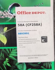 NIB Office Depot 58A CF258A Premium Replacement Black Toner Cartridge Compatible picture