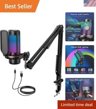 Professional Vocal Condenser Microphone for Gaming & Streaming with RGB Features picture