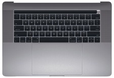 GENUINE MacBook Pro 15 2018 2019 A1990 Top Case (Palmrest) Battery - Space Gray picture