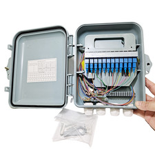 12 Core Fiber Terminal Box Wall Mounted Optic Fiber Distribution FTTH SC Adapter picture