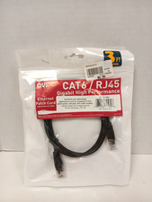 Set of 3 QVS CAT6/RJ45 Gigabit UTP Ethernet Patch Cord, 3ft Black picture