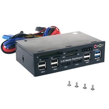 5.25'' PC Front Panel Dashboard Media USB 3.0 Hub Audio Panel Dashboard picture