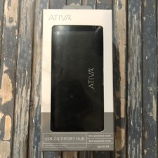 Ativa USB 2.0 7-Port Hub 434-959 Black New In Box Sealed picture
