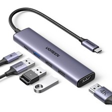 UGREEN USB C Hub 5 in 1 Multiport USB Adapter 4K HDMI, 100W Power Delivery | 3 U picture