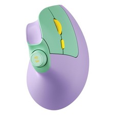Seenda MOU-302 Wireless Ergonomic Vertical Mouse Bluetooth 2.4G Purple New picture