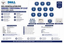 Dell Reinstallation DVD Windows 7 Professional SP1 32-Bit - Lt of 11 New/Sealed picture