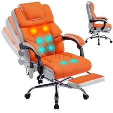 Massage Office Chair Heated Vibration Reclining Adjustable Black 5261Green Comfy picture