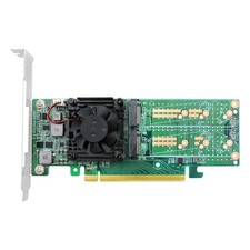 PCIe 3.0 X16 to Quad M.2 NVMe SSD Swtich Adapter Card for Servers- 4*NVMe SSD fo picture