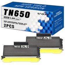 TN650 Toner Cartridge 2PK Black Replacement for Brother HL-5370DW DCP-8085DN picture