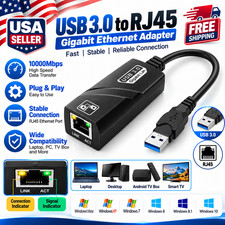 USB 3.0 Gigabit Ethernet LAN RJ45 1000Mbps Network Adapter For Windows PC Mac... picture