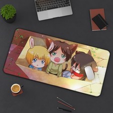 Chibi Animal Kids in Box Desk Mat | Cute Anime Mouse Bunny Cat picture