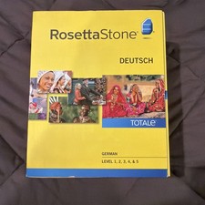 Rosetta Stone German Deutsch Levels 1-5 CD Rom And Audio Companion NEAR COMPLETE picture