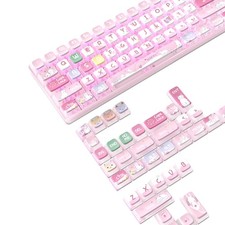 143 Keys Custom PBT Keycap Set Cherry Profile Black Mix US Layout Keyboard picture