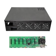 Mining Rig Case 8 GPU Slot Miner Frame Kit w/ Motherboard CPU RAM FAN picture