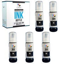 CMYi 5-Pack 522 Black Ink Refill Compatible for Epson EcoTank ET-4800 ET-4810 picture