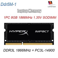 Kingston HyperX Impact SODIMM 8GB DDR3L 1866MHz PC3L-14900 Laptop Memory 1.35V picture