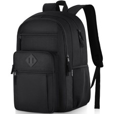 ZUBOND Unisex Black Backpack for School, Lightweight Boys 15.6 Inch, picture