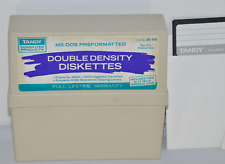 Tandy Radio Shack Double Density Diskettes Case + 2x Disk picture