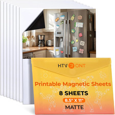 HTVRONT Printable Magnetic Sheets 8.5 X 11, Matte 8Pcs for Inkjet Printers picture