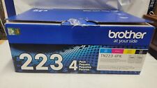 NEW OEM Brother 223 TN223 4 Pack Toner Cartridge Black & Color Ink Open Box  picture