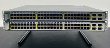 Lot of 2 Cisco Catalyst WS-C3750-48PS-S 48-Port Rack Mountable Ethernet Switch picture