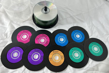 Mixed Lot with case 53 CD-R/80min/700mb/52x speed Discs &9 Verbatim CD-R picture