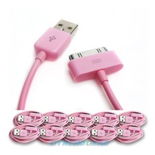 10 PCS USB SYNC DATA POWER CHARGER CABLE NEW IPAD IPHONE IPOD CLASSIC TOUCH PINK picture