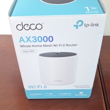 TP-LINK Deco X55 AX3000 Wi-Fi 6 Mesh Router 1-Pack White 3 LAN 1Gbps picture