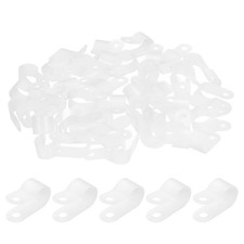 Nylon Plastic Cable Clamps 3/8 Inch, 200 Pcs R-Type Cable Clips, White picture