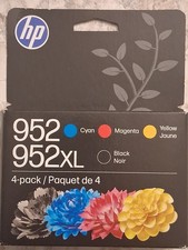 HP 952XL BLACK 952 TRI-COLOR GENUINE  INK CARTRIDGE COMBO   EXP 10/27-05/28 NEW picture