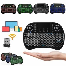 Mini Wireless Keyboard Remote Touchpad 2.4GHz Smart TV Android TV Box PC Backlit picture