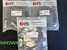 (Lot of 3) FS 100G 3+7FT QSFP28 Passive Direct Attach Copper Twinax Cable picture