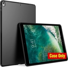 Case for iPad 10.5 inch, Slim Design Soft Skin Silicone Protective Cover - Black picture