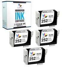 4-Pack CMYi Replacement 252 XL Ink Cartridge for Epson Workforce WF-7610 WF-7620 picture