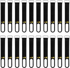 Wrap-It Storage Cinch-Straps, 5-in (20-Pack) Black - Hook and Loop Strap with Wr picture