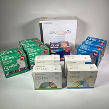 Memorex CD-RW High Speed, CD-RW 4x 12x, CD-R 52x 700MB Lot of 140, + Slim Cases picture