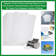 10 Pcs Printer Cleaning Sheet 8.5 x 11 Inch Scanner Cleaning Sheets Laser Pri... picture