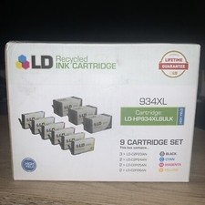 LD 9 Pack 932XL-HP932XLBULK Black & Color Ink Cartridge Set for HP Printer New picture